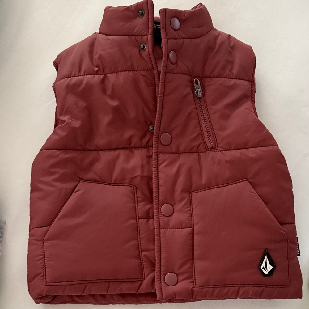 Volcom Red Quilted Kids' Puffer Vest